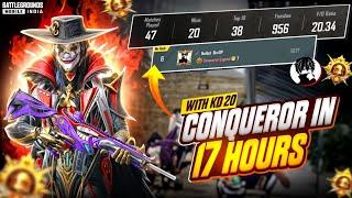 CONQUEROR DONE in 17 Hours  [ with 20 KD ] Bixi Op TOP 10 Conqueror Lobby Clutches | BGMI