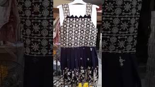 Beautiful machine embroidery dress stylish sequence dress#fancy #multi #stylish #dress #shorts