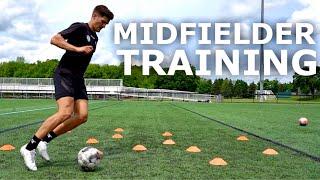 Individual Midfielder Training Session | Technical Training Drills For Midfielders