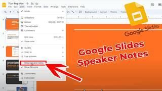 How to View Speaker Notes