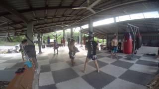 Muay Thai Training at Monsoon Gym, Koh Tao, Thailand