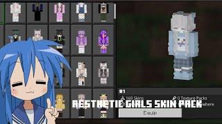 Aesthetic girls Minecraft skins 1.19+