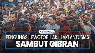 Pengungsi Lewotobi Laki-laki Antusias Sambut Gibran