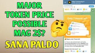 Major token price 2$ possible? Grabe sana paldo