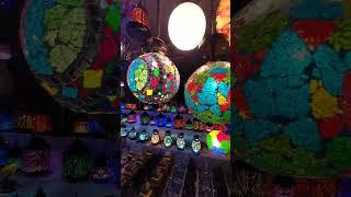 Multicolor mosaic decorative glass ceiling lamp shop at mela #shorts @collectingmemorieswithsp