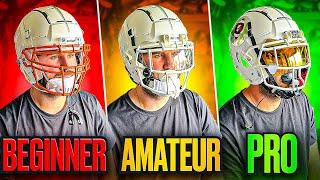 3 Levels of Football Helmets - BEGINNER to PRO Build