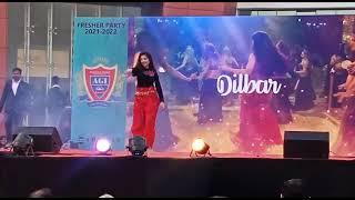 Dance on Dilbar Dilbar song at Ambalika Institute of management $ technology Lucknow Fresher's prty