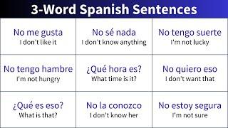 Short Spanish sentences with just 3-words