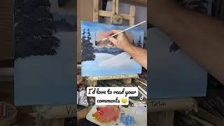 EPIC Sunset Snowy Mountain Oil Painting Art