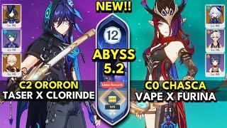 C2 Ororon Taser & C0 Chasca Vape | Spiral Abyss 5.2 Floor 12 9 Stars | Genshin Impact 5.2