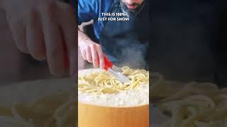 GIANT CHEESE WHEEL PASTA
