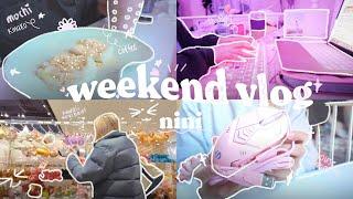 aesthetic weekend vlog // studyingkorean hot dogs, daiso haul, unboxing mouse