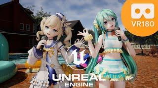 [MMD] [VR180] : Hatsune Miku / 初音ミク, Barbara (Genshin Impact)  | VIVA HAPPY/ビバハピ