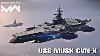 Modern Warships: USS MUSK CVN(X) in action. Helicarrier Mode.