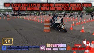 Top 3 Civilian Expert Fairing Riders from the 2023 Nova Motorcycle Rodeo #novarodeo