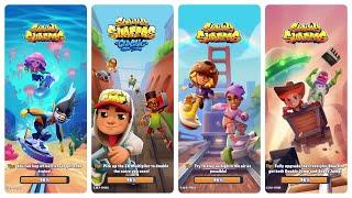 Subway Surfers Underwater vs Classic vs San Francisco vs Hollywood 2024