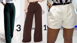 3 in 1 TROUSER TUTORIAL (corporate trouser, palazzo trouser & short pant ) Tutorial for beginners