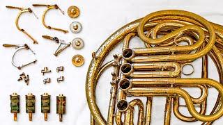 How A Corroded & Dented French Horn Gets Professionally Restored