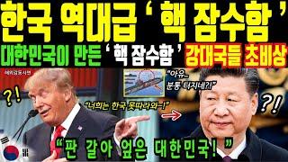 한국 역대급 핵잠수함! 대한민국이 만든 핵잠수함에 강대국들 초비상!ㅣ해외감동사연