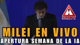 Milei habla en la apertura de la Semana de la Inteligencia Artificial | ASN