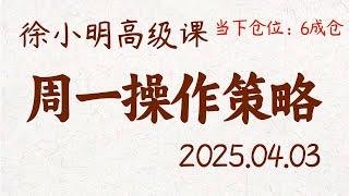 徐小明周一操作策略 | A股2025.04.03 #大盘指数 #盘后行情分析 | 徐小明高级网络培训课程 | #每日收评 #徐小明 #技术面分析 #定量结构 #交易师