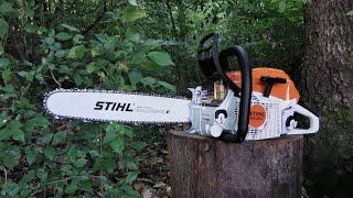 Stihl MS 261C (50.2cc, 4.1HP) - First start, Factory RPM, Break in, First work....