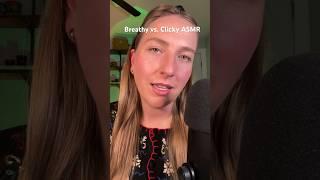 Breathy vs. Clicky whispers  #asmr #whispers #ytshorts #tinglyasmr