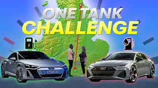 Race Across England! | Petrol RS7 vs Electric E-Tron GT  ** NO REFUELING **