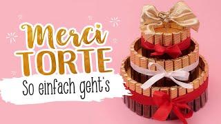 DIY Merci Torte - Geschenke mit Süßigkeiten basteln  