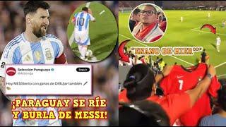 PARAGUAY se RÍE de ARGENTINA ¡FAN de CRISTIANO RONALDO INSULTA a MESSI en el ESTADIO! TIRAN BOTELLA