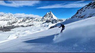 意大利最高雪场Cervinia，丝滑粉雪，真是享受！