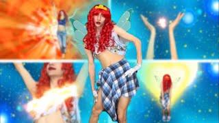 Winx Club SPOOF: Bloom's Magic Winx transformation in real life