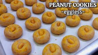 EGGLESS PEANUTS COOKIES| BISKUT KACANG MAZOLA, Deepavali recipes 🪔🪔