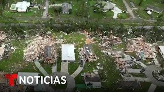 Vea la destrucción que dejó la estela de inusuales tornados en Florida | Noticias Telemundo