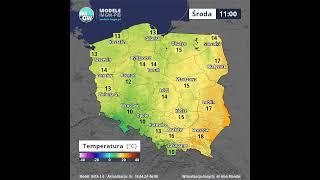 Prognoza temperatury powietrza ŚRODA 10.04.2024 na 8 godzin Model INCA #short #imgw #pogoda