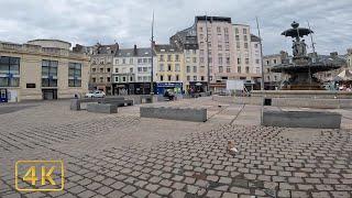 4K Walk In Cherbourg, France 