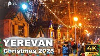 [4K] Walking Tour in Armenia  Yerevan Preparing for Christmas  November 2024