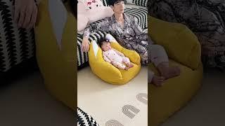 是谁发明的#儿童沙发，简直是个哄娃神器，请再给他十个娃#哄娃神器#男人带娃系列#婴儿沙发可坐可躺 #母婴好物 #baby #cute