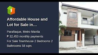 Affordable House and Lot for Sale in Parañaque Metro Manila