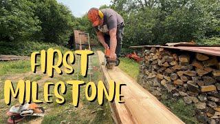 It’s Happening !! Handcrafted Beam for Barn Restoration #workshopbuild #renovation #barnrestoration