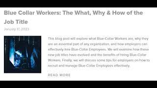 Blue Collar Workers: The What, Why & How of the Job Title