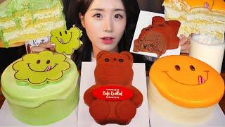 1 CAKE IS ENOUGH FOR 1 MINUTE WHOLE CAKE ASMR DESSERTㅣCHOCOLATE MANGO MUKBANGㅣNO TALKING