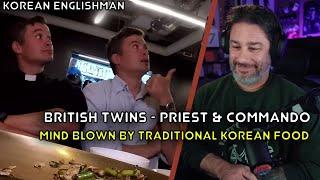 U.S. Marine Reacts - British Twins Mind Blown By Traditional Korean Foods - Korean Englishman