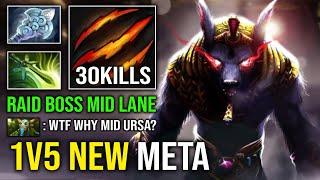 NEW META 1v5 Solo Mid Butterfly + Wind Waker Ursa Brutal Mana Burn Fury Swipes Imba Dota 2