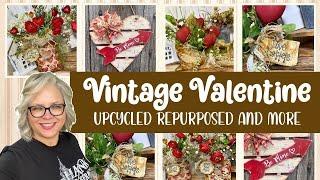  NEW FOR 2025 Vintage Valentine Crafts || Upcycled Repurposed and More