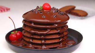 চকলেট প্যানকেক ( সাথে চকলেট সসের রেসিপি সহ ) ॥ Chocolate Pancakes With Chocolate Sauce ॥ Pancakes