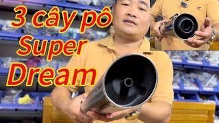 3 cây pô super dream | phụ Tùng Honda chính hãng