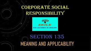 Applicability of CSR | Corporate Social Responsibility | sec 135 | ICSI lectures | SKILE | English |