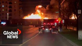 Train ride to hell? CPKC's rail cars catch fire, blazing trail to London, Ont.