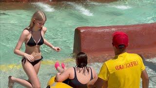 Water Park Lazy River And Water Slide Summer Holiday #waterpark #waterslide